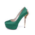 2016 Latest Design Women Pumps with Charm (HS07-33)